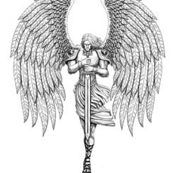 Grandes diseños de tatuajes del angel gabriel