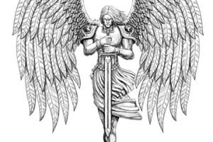 diseños de tatuajes del angel gabriel