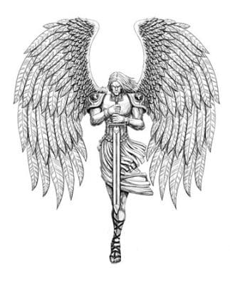diseños de tatuajes del angel gabriel