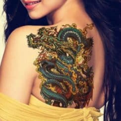 Diseños de grandiosos tatuajes de dragones japoneses
