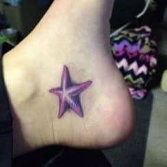 Diseños originales para tatuajes de estrellas en el pie