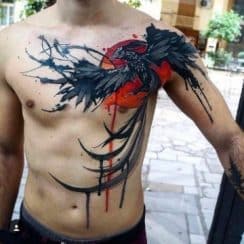 Simbolicos diseños de tatuajes de fenix para hombres