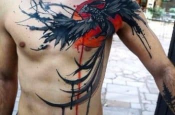 Simbolicos diseños de tatuajes de fenix para hombres