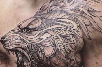 Diseños y tecnicas de tatuajes de leones tribales