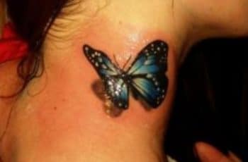 Hermosos diseños de tatuajes de mariposas azules