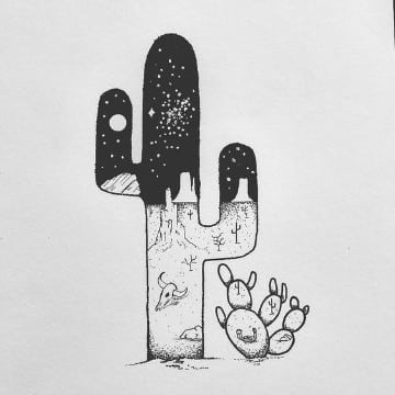 diseños de dibujos para tatuajes cactus