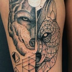 Fascinantes diseños de tatuajes de animales geometricos