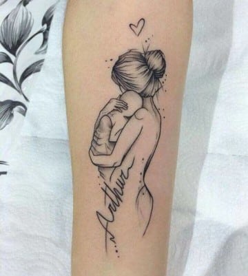 tatuajes de bebes recien nacidos en el brazo