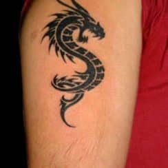 Diseños discretos de tatuajes de dragones pequeños