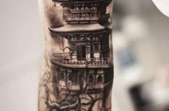 Significativos y originales tatuajes de templos chinos