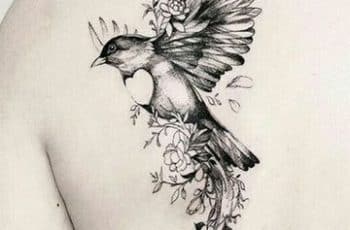 Hermosos diseños de tatuajes de aves en la espalda