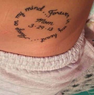 tatuajes dedicados a una madre fallecida con fecha