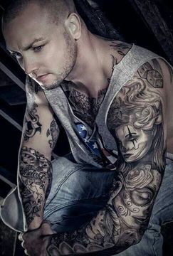 tatuajes de catrinas en el brazo doble
