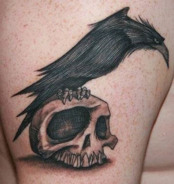 tatuajes de cuervos y calaveras original