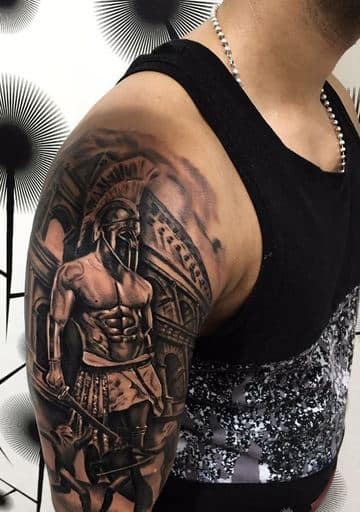 tatuajes de gladiadores romanos para hombres