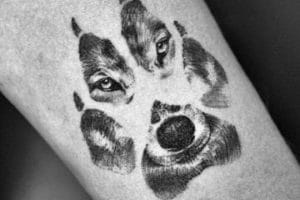 tatuajes de lobos en el antebrazo huella