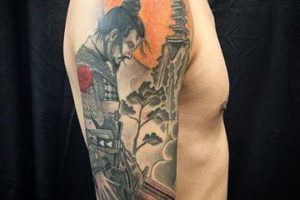 tatuajes chinos para hombres de samurai