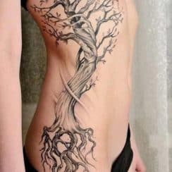 Diversos diseños originales tatuajes de arboles secos