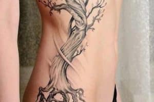 tatuajes de arboles secos para mujeres