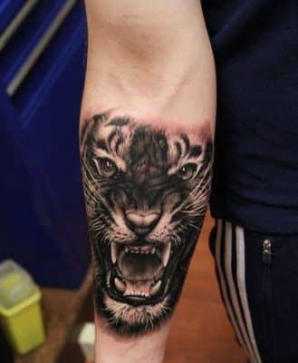 tatuajes de caras de tigres para hombres