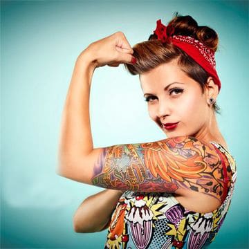 imagenes de chicas con tatuajes al estilo retro