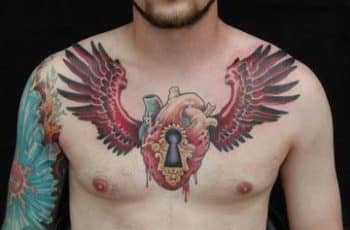 Profundos y novedosos tatuajes de corazones con alas