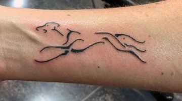 tatuajes de perros galgos en el brazo