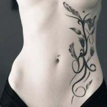 tatuajes para el abdomen de mujer de un lado