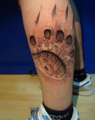 tatuajes en 3d para hombres en la pierna