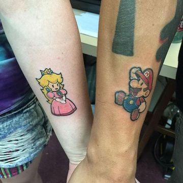 tatuajes para parejas a color de personajes