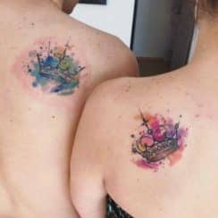 Originales diseños de tatuajes para parejas a color
