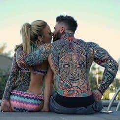 Ideas originales de tatuajes para parejas en la espalda