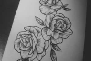 bocetos de rosas para tatuar sencillos