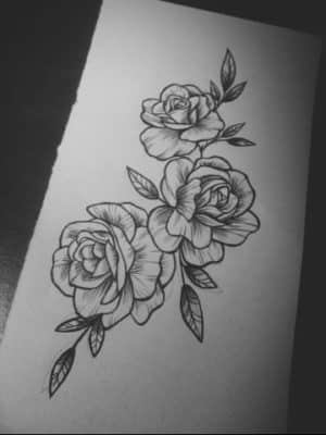 bocetos de rosas para tatuar sencillos