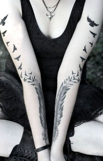 diseños de tatuajes de aves volando