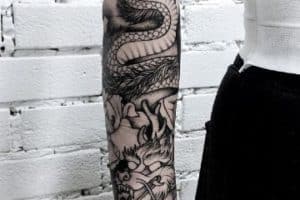 tatuajes de dragones en el antebrazo japones