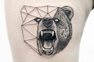 tatuajes de osos para hombres geometrico