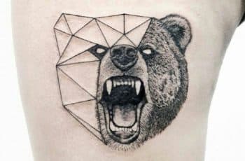 Obras originales de tatuajes de osos para hombres