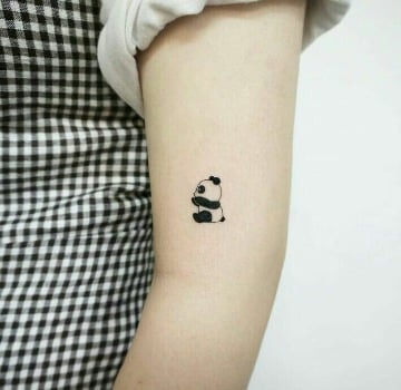 tatuajes de pandas para mujeres pequeños