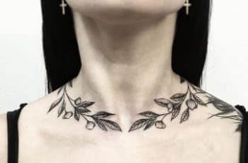Algunos hermosos tatuajes en el cuello de mujer