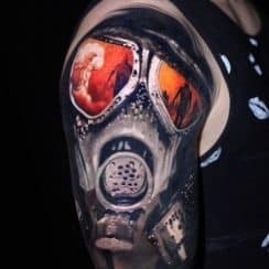 Apocalipticas imagenes y tatuajes de mascaras de gas