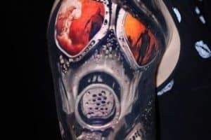 diseños de tatuajes de mascaras de gas