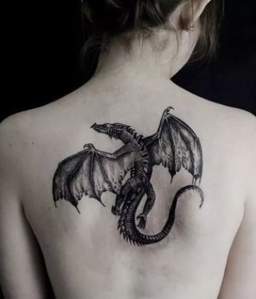 fotos de tatuajes de dragones en la espalda