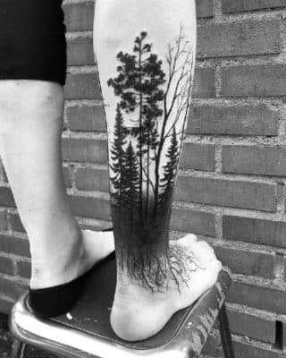 imagenes de tatuajes de bosques para hombres