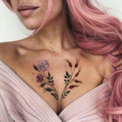 Imagenes ideales en tatuajes para mujeres en los senos