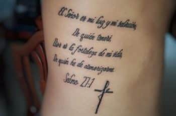 Espirituales y religiosos tatuajes de salmos en español