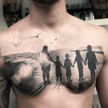 tatuajes de siluetas de personas familia