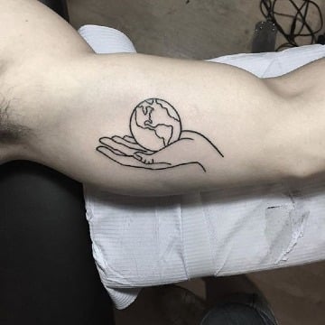 tatuajes del planeta tierra para hombres
