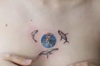 Grandes diseños de tatuajes del planeta tierra