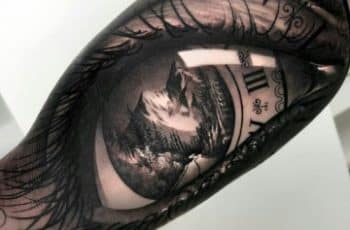 Asombros detalles en tatuajes de ojos realistas en 1 brazo